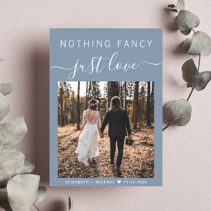 Nichts Extravagant nur Liebe Foto Hochzeit Empfang Einladung