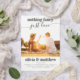 Nichts Extravagant nur Liebe Foto QR Code Hochzeit Einladung