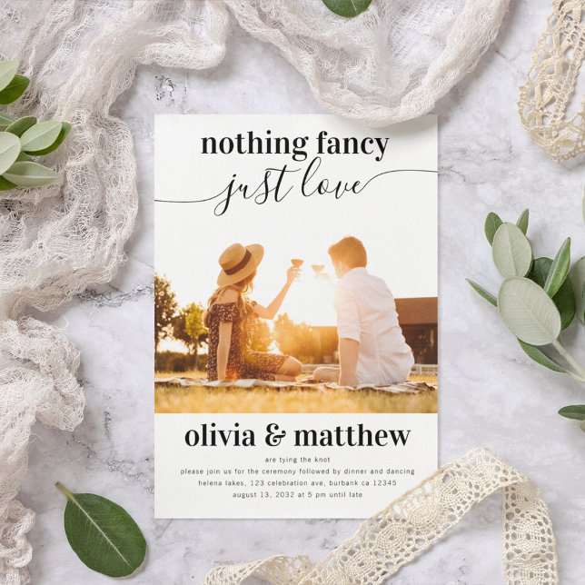 Nichts Extravagant nur Liebe Foto QR Code Hochzeit Einladung (Von Creator hochgeladen)