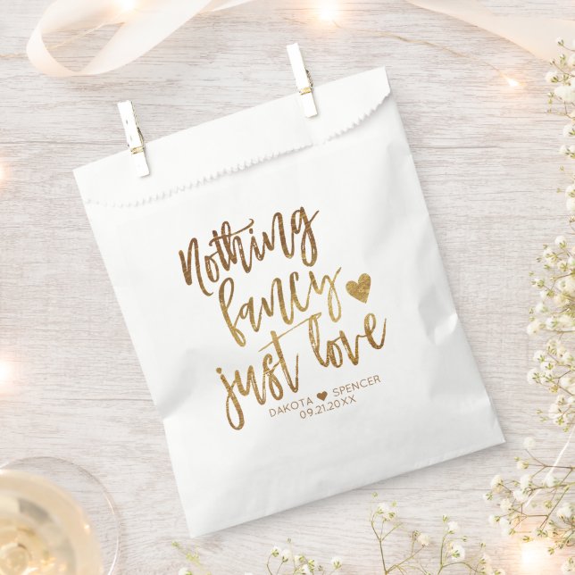Nichts Extravagant nur Liebe | Gold Heart Micro We Geschenktütchen (Ausgeschnitten)