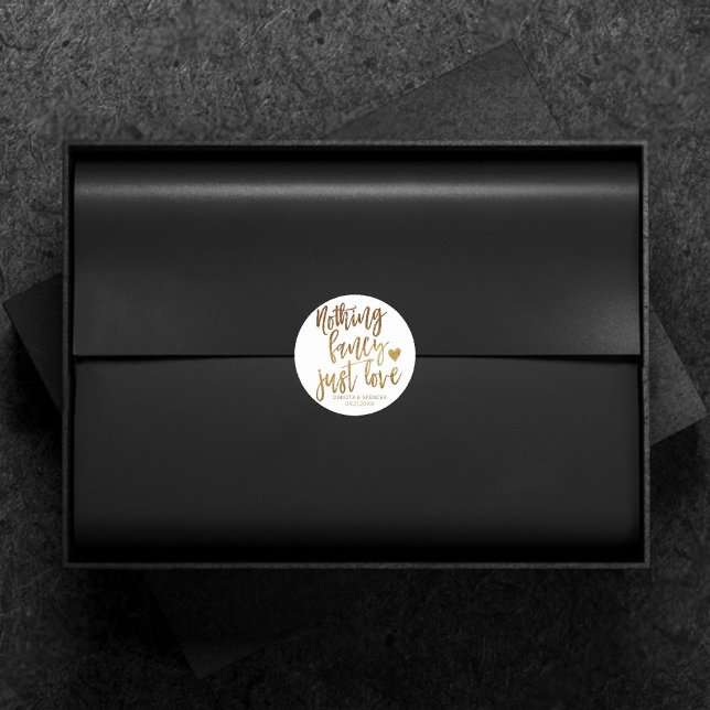 Nichts Extravagant nur Liebe | Gold Heart Micro We Runder Aufkleber (Von Creator hochgeladen)