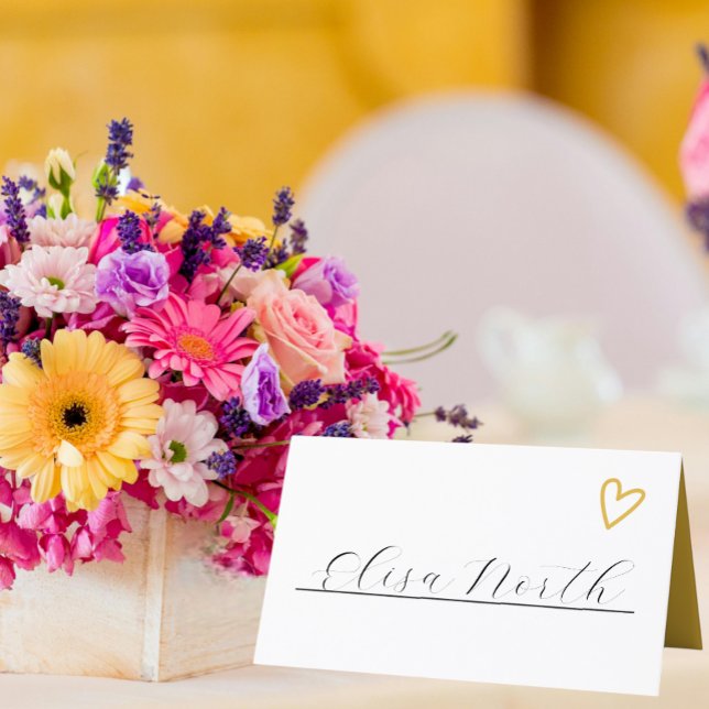 Nichts Extravagant nur Liebe Groovy 70er Retro Wed Platzkarte (Nothing Fancy Just Love Groovy 70s Retro Wedding Place Cards from Ricaso. Handwritten by you)