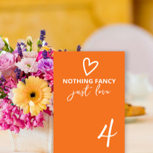 Nichts Extravagant nur Liebe Groovy Retro 70er Wed Tischnummer
