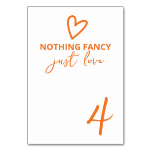 Nichts Extravagant nur Liebe Groovy Retro 70er Wed Tischnummer