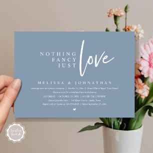 Nichts Extravagant, nur Liebe Hochzeit Abendessen Einladung