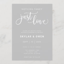 Nichts Extravagant nur Liebe Hochzeit Einladung