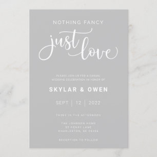 Nichts Extravagant nur Liebe Hochzeit Einladung