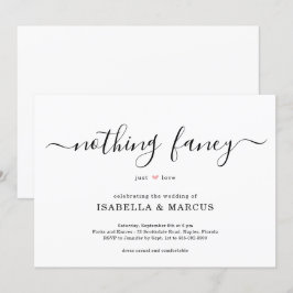Nichts Extravagant nur Liebe Hochzeit Einladung