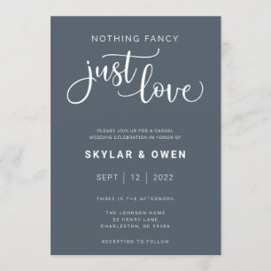 Nichts Extravagant nur Liebe Hochzeit Einladung