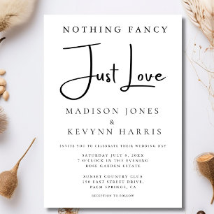 Nichts Extravagant nur Liebe Hochzeit Einladung