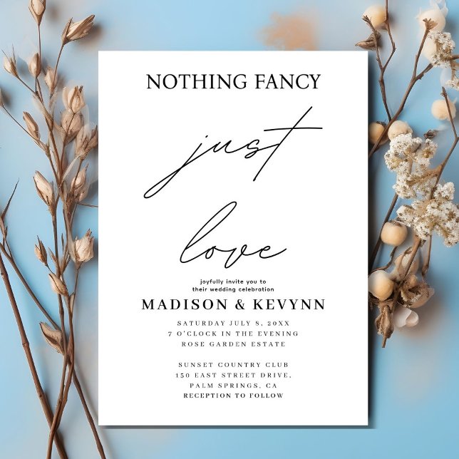 Nichts Extravagant nur Liebe Hochzeit Einladung (Von Creator hochgeladen)