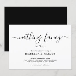 Nichts Extravagant nur Liebe Hochzeit Einladung