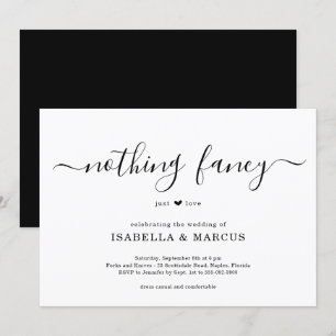 Nichts Extravagant nur Liebe Hochzeit Einladung