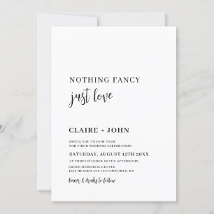 Nichts Extravagant nur Liebe Hochzeit Einladung