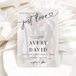 Nichts Extravagant nur Liebe Hochzeit Foto Einladung