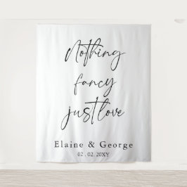 Nichts Extravagant nur Liebe Hochzeit Foto Hinterg Wandteppich