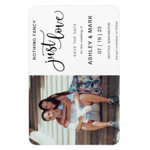 Nichts Extravagant nur Liebe Hochzeit Foto Rettete Magnet