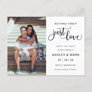 Nichts Extravagant nur Liebe Hochzeit Foto Rettete Postkarte