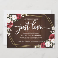 Nichts Extravagant nur Liebe Hochzeit geometrisch