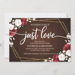 Nichts Extravagant nur Liebe Hochzeit geometrisch Einladung