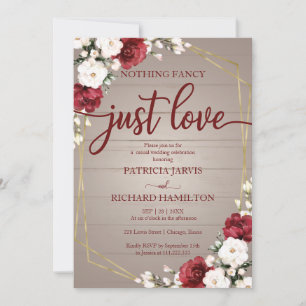 Nichts Extravagant nur Liebe Hochzeit geometrisch Einladung