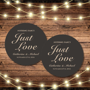 Nichts Extravagant nur Liebe Hochzeit Runder Pappuntersetzer