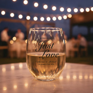 Nichts Extravagant nur Liebe Hochzeit Weinglas Ohne Stiel