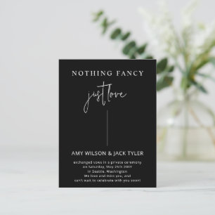 Nichts Extravagant nur Liebe Hochzeitsankündigung Postkarte