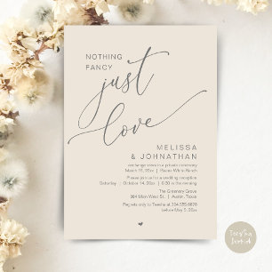 Nichts Extravagant, nur Liebe, Hochzeitsempfang Einladung