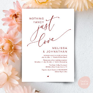 Nichts Extravagant, nur Liebe, Hochzeitsempfang Einladung