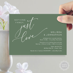 Nichts Extravagant, nur Liebe, Hochzeitsessen Einladung
