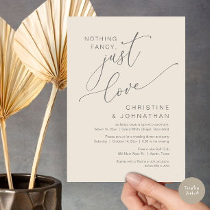 Nichts Extravagant, nur Liebe, Hochzeitsessen Einladung
