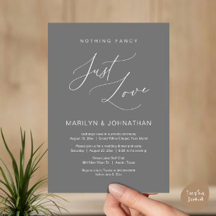 Nichts Extravagant, nur Liebe, Hochzeitsessen Einladung