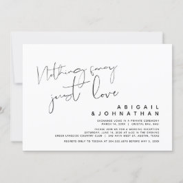 Nichts Extravagant, nur Liebe, Hochzeitsfeier Einladung