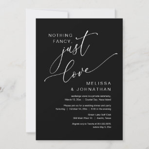 Nichts Extravagant, nur Liebe, Hochzeitsfeier Einladung