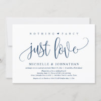 Nichts Extravagant, nur Liebe, Hochzeitsfeier Invi