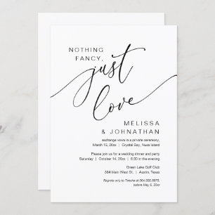 Nichts Extravagant, nur Liebe, Hochzeitsfeier Part Einladung