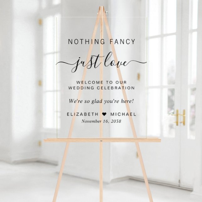 Nichts Extravagant nur Liebe Hochzeitswillkommen Acrylschild (Von Creator hochgeladen)