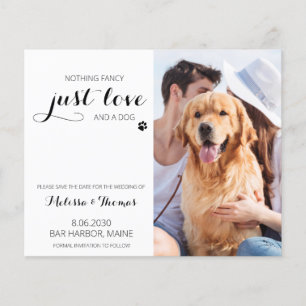 Nichts Extravagant nur Liebe Hund Save the Date Po