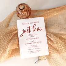 Nichts Extravagant nur Liebe Lässig Hochzeit Einla