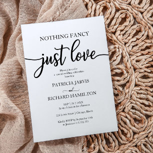 Nichts Extravagant nur Liebe Lässig Hochzeit Einladung