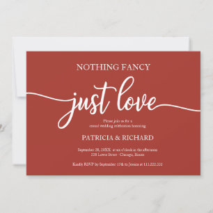 Nichts Extravagant nur Liebe Lässig Hochzeit Terra Einladung