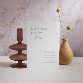 Nichts Extravagant, nur Liebe Lässig Hochzeitseinl Einladung