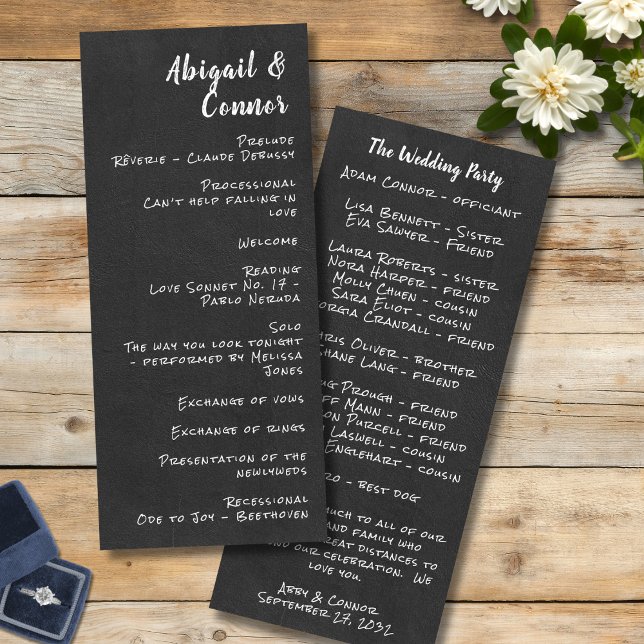 Nichts Extravagant, nur Liebe Lässige Chalkboard Programm (Von Creator hochgeladen)