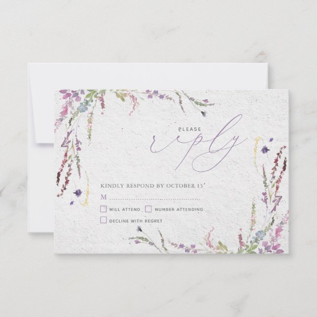 Nichts Extravagant nur Liebe Lässige Hochzeit RSVP Karte (Vorderseite)