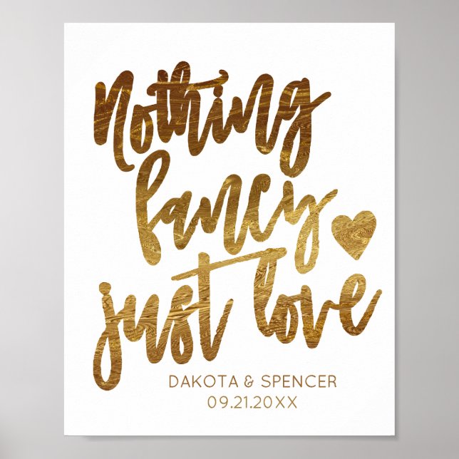Nichts Extravagant nur Liebe | Lässige Micro Weddi Poster (Vorne)