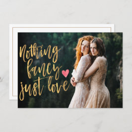Nichts Extravagant nur Liebe | Micro Wedding Foto Einladung