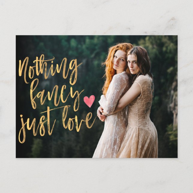 Nichts Extravagant nur Liebe | Micro Wedding Foto Postkarte (Vorderseite)