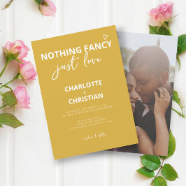 Nichts Extravagant nur Liebe Minimalistisch Hochze Einladung