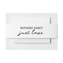 Nichts Extravagant nur Liebe Minimalistisch Hochze Einladungsbanderole